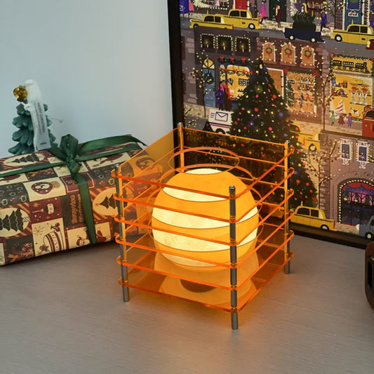 Ánh Sáng Hoàng Hôn Nghệ Thuật Hiện Đại Đèn Hình Học Sáng Tạo Nhiều Lớp acrylic Đèn Trang Trí Ấm Áp Không Khí Nguồn Ánh Sáng