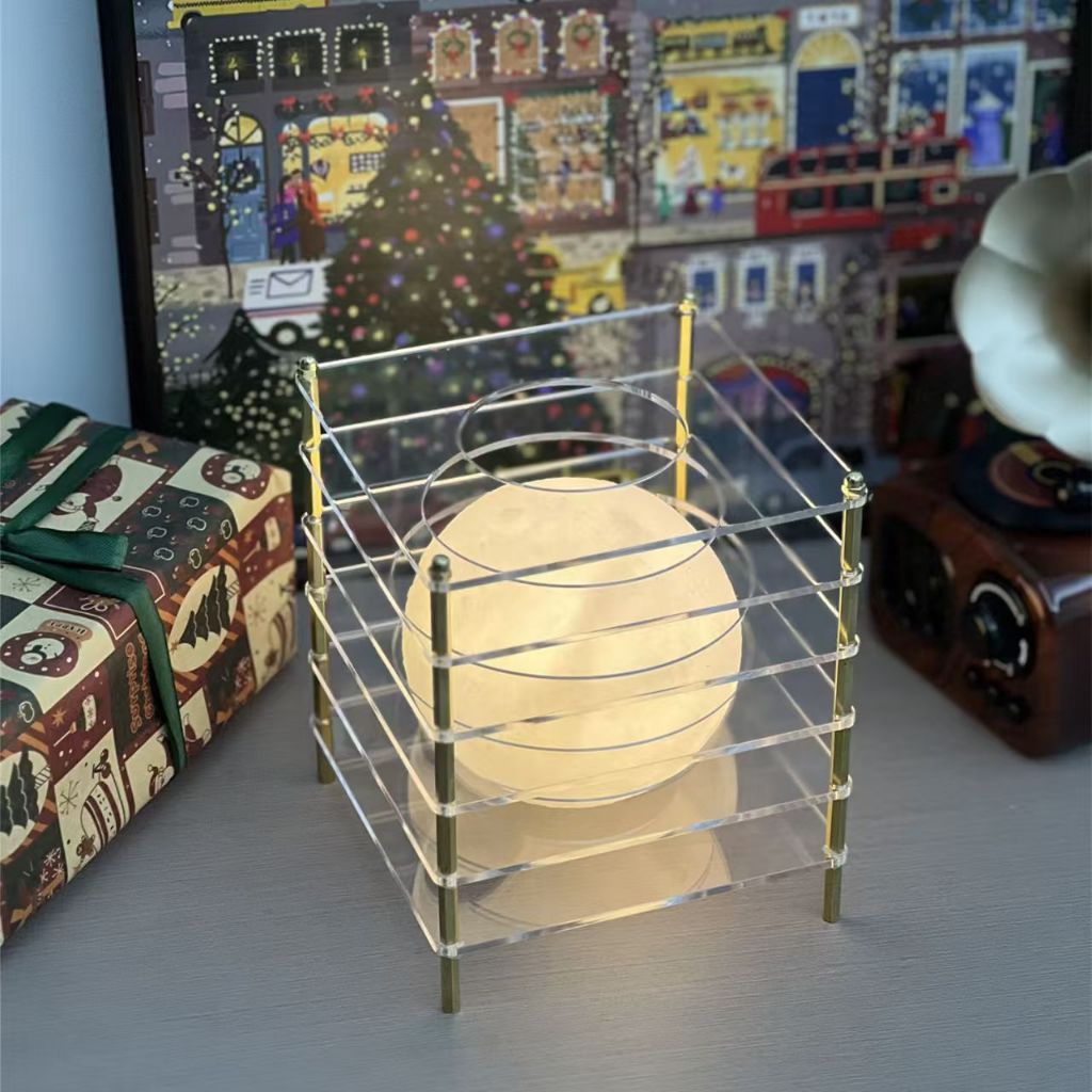 Ánh Sáng Hoàng Hôn Nghệ Thuật Hiện Đại Đèn Hình Học Sáng Tạo Nhiều Lớp acrylic Đèn Trang Trí Ấm Áp Không Khí Nguồn Ánh Sáng