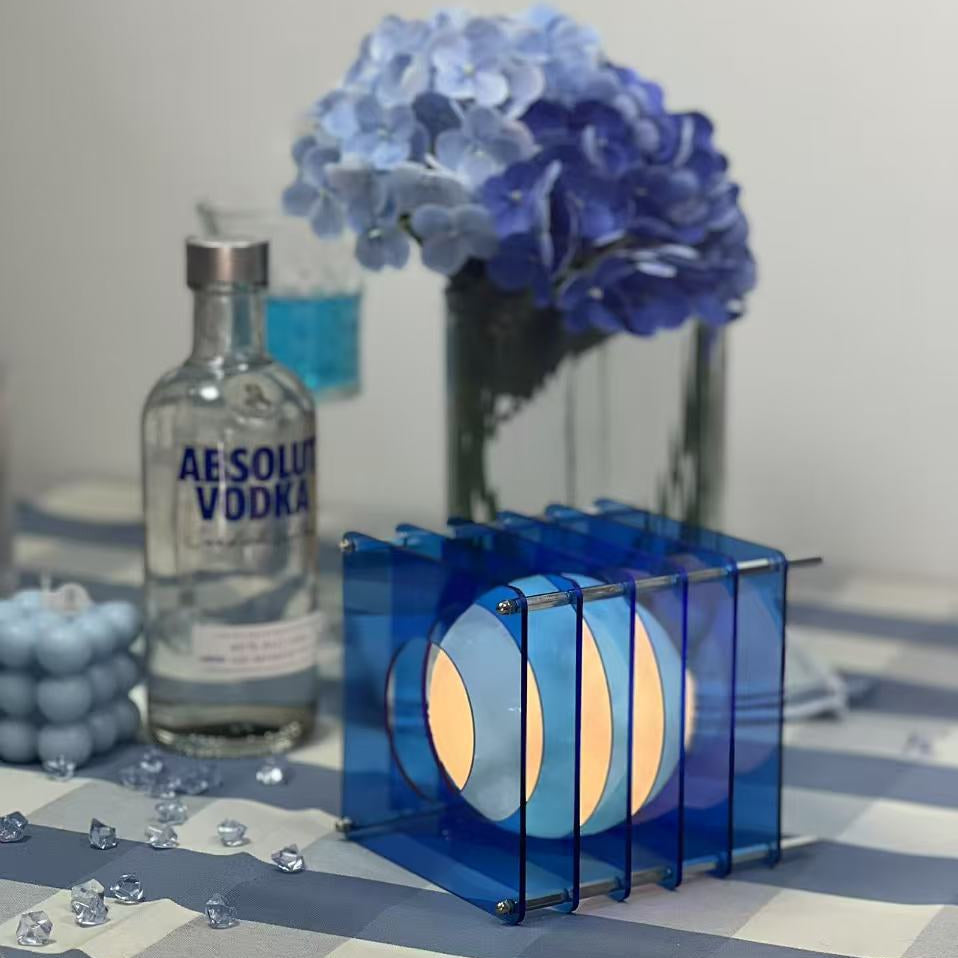 Ánh Sáng Hoàng Hôn Nghệ Thuật Hiện Đại Đèn Hình Học Sáng Tạo Nhiều Lớp acrylic Đèn Trang Trí Ấm Áp Không Khí Nguồn Ánh Sáng