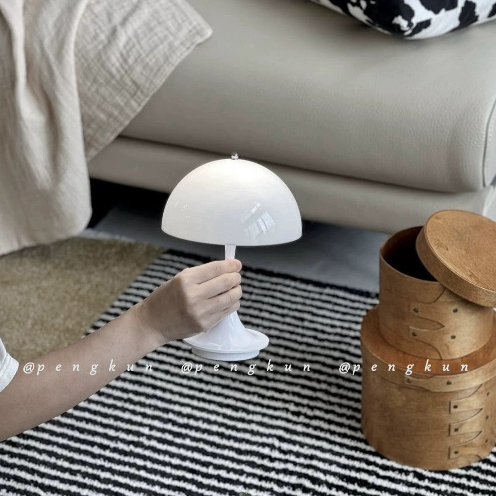Đan Mạch Pantella Đèn Bàn Sạc Không Dây Di Động Kem Phong Cách Nấm Đèn Phòng Ngủ Đầu Giường Bầu Không Khí Đèn Nhỏ