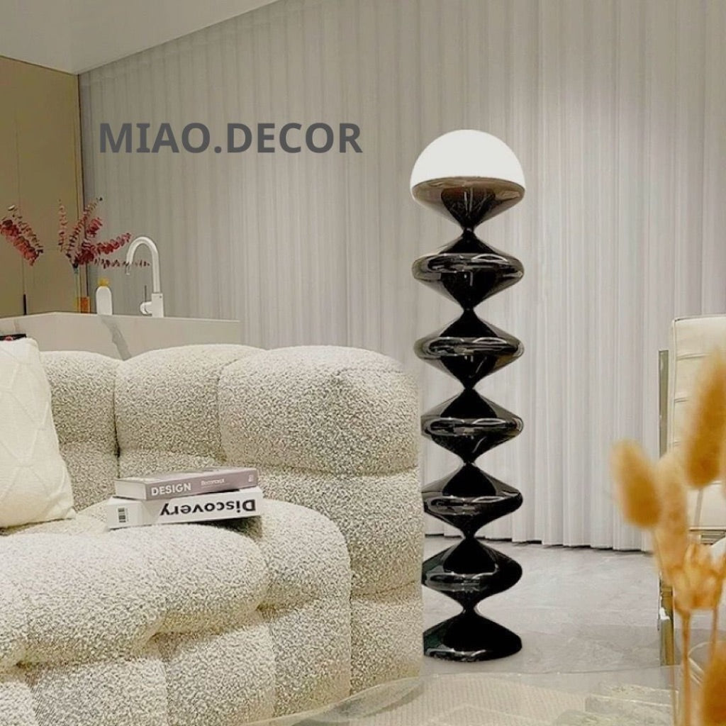 SẴN Trắng Đèn cây Đứng đèn sàn Bauhaus kết hợp nhiều hình Bầu Dục Thân Lượn Sóng