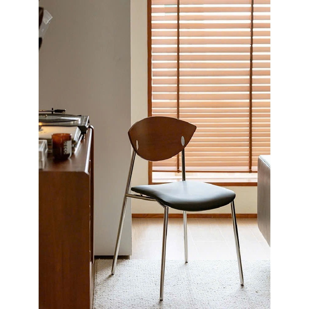 Ghế có tựa, ghế ăn nệm da êm ái, ghế quán cafe phong cách Bắc Âu