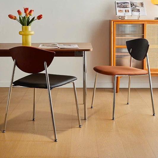 Ghế có tựa, ghế ăn nệm da êm ái, ghế quán cafe phong cách Bắc Âu