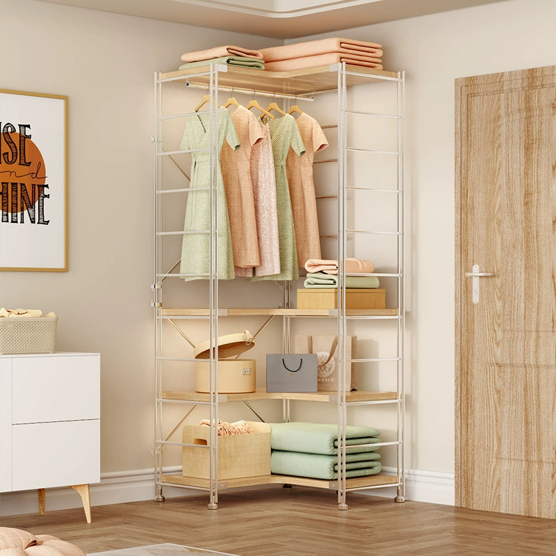 Tủ Quần Áo Góc Kiểu Nhật, Giá Để Đồ Nhiều Tầng, Giá Treo Quần Áo Ở Góc Phòng Khách