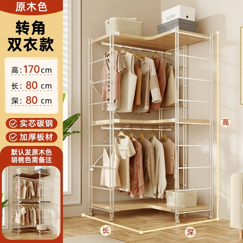 Tủ Quần Áo Góc Kiểu Nhật, Giá Để Đồ Nhiều Tầng, Giá Treo Quần Áo Ở Góc Phòng Khách