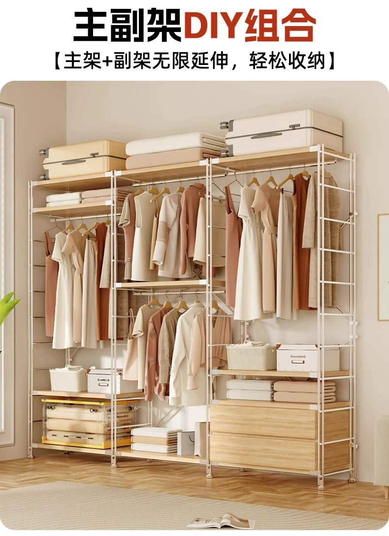 Tủ Quần Áo Góc Kiểu Nhật, Giá Để Đồ Nhiều Tầng, Giá Treo Quần Áo Ở Góc Phòng Khách