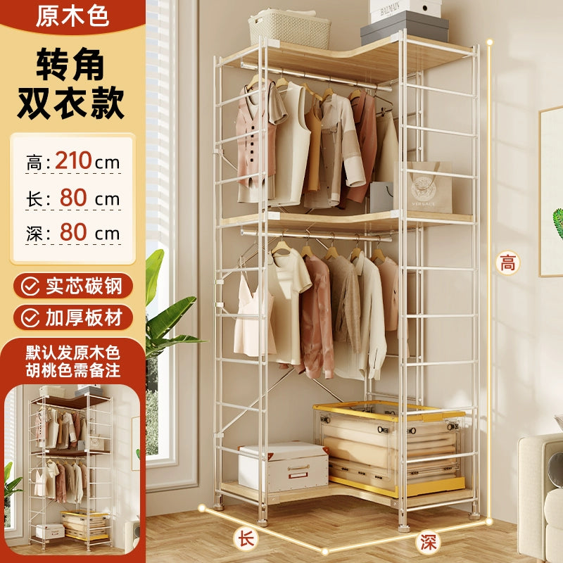 Tủ Quần Áo Góc Kiểu Nhật, Giá Để Đồ Nhiều Tầng, Giá Treo Quần Áo Ở Góc Phòng Khách