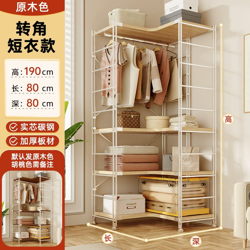 Tủ Quần Áo Góc Kiểu Nhật, Giá Để Đồ Nhiều Tầng, Giá Treo Quần Áo Ở Góc Phòng Khách