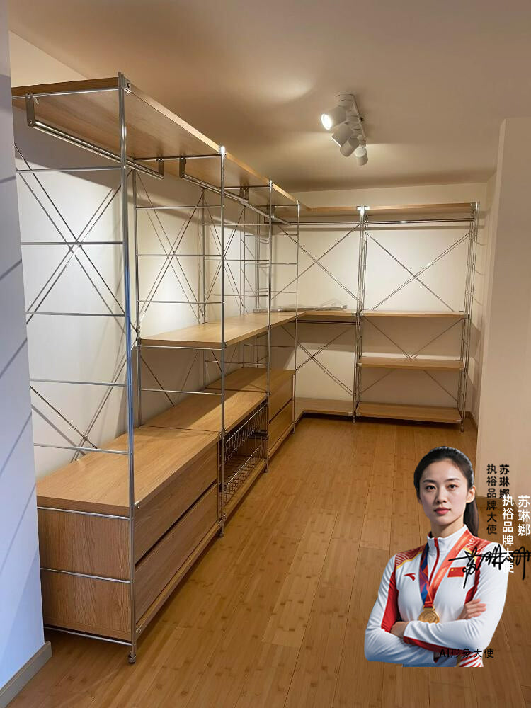 Tủ Quần Áo Góc Kiểu Nhật, Giá Để Đồ Nhiều Tầng, Giá Treo Quần Áo Ở Góc Phòng Khách