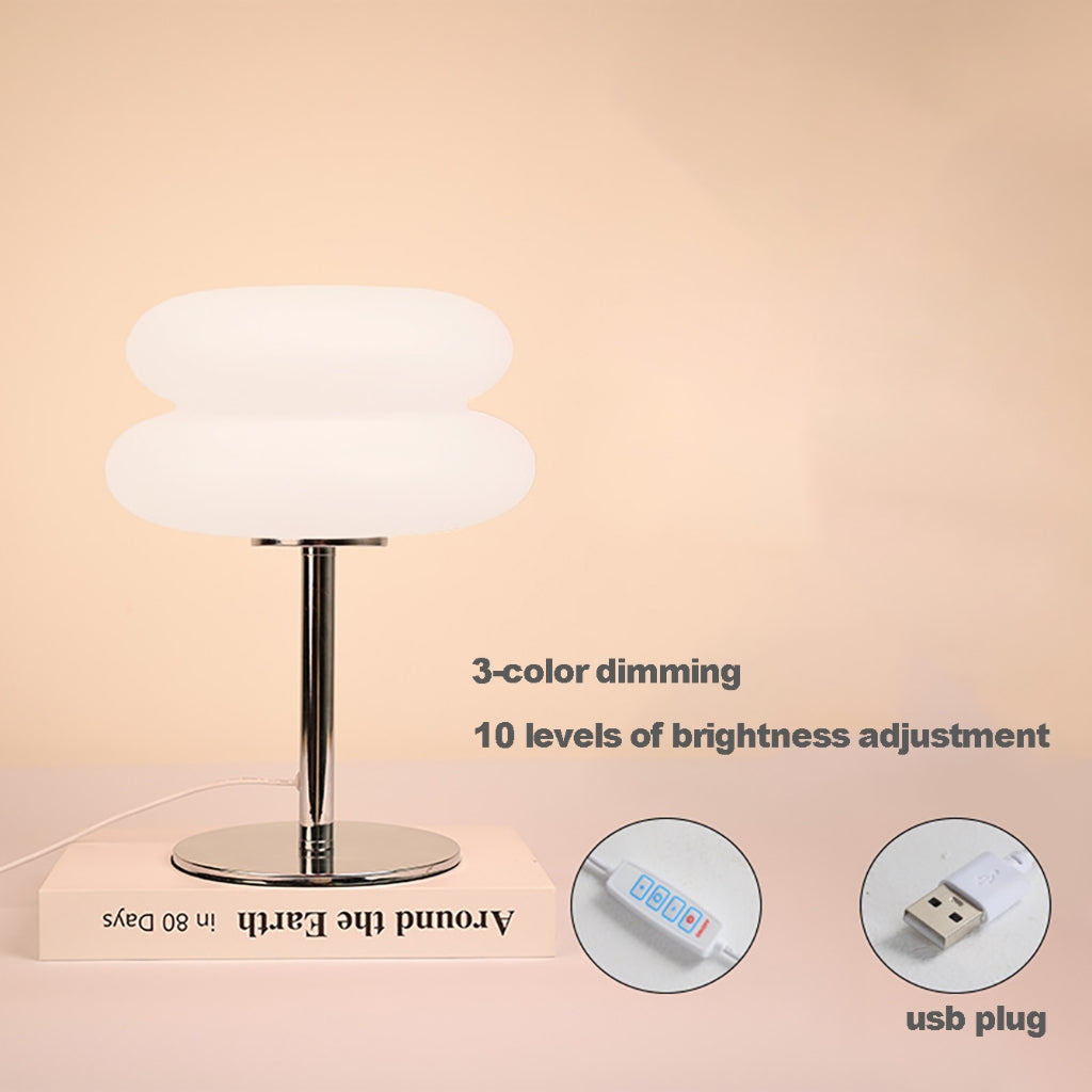 Đèn bàn Bauhaus Đèn nấm USB cắm ba màu mờ đèn đầu giường