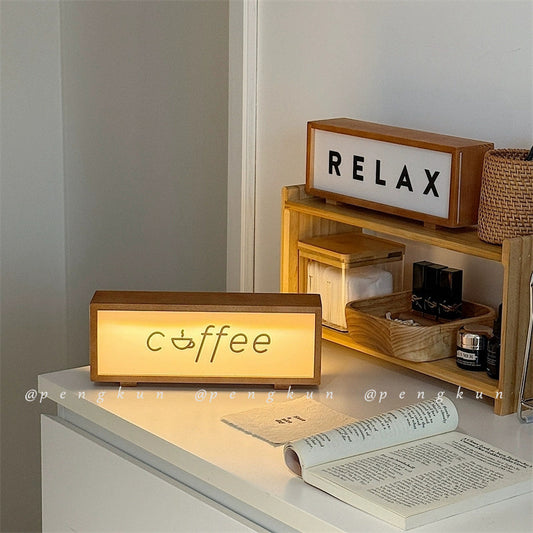 Đèn Ngủ Bằng Gỗ Phòng Ngủ Đầu Giường Ánh Sáng Thư Bầu Không Khí Đèn Trang Trí Nhà Cửa Trang Trí Trang Trí Cà Phê Sáng Tạo Để Bàn Đèn