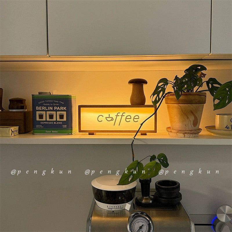 Đèn Ngủ Bằng Gỗ Phòng Ngủ Đầu Giường Ánh Sáng Thư Bầu Không Khí Đèn Trang Trí Nhà Cửa Trang Trí Trang Trí Cà Phê Sáng Tạo Để Bàn Đèn