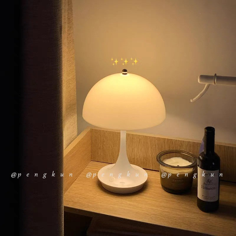 Đan Mạch Pantella Đèn Bàn Sạc Không Dây Di Động Kem Phong Cách Nấm Đèn Phòng Ngủ Đầu Giường Bầu Không Khí Đèn Nhỏ