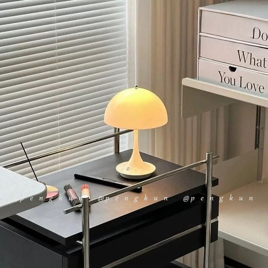 Đan Mạch Pantella Đèn Bàn Sạc Không Dây Di Động Kem Phong Cách Nấm Đèn Phòng Ngủ Đầu Giường Bầu Không Khí Đèn Nhỏ