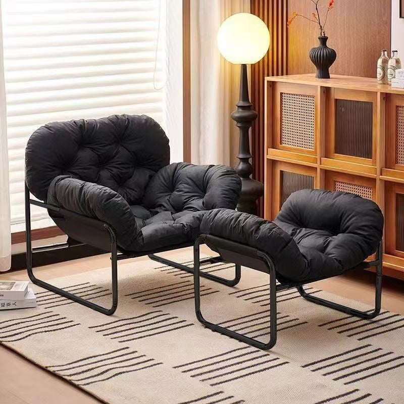 Ghế Sofa Đơn Phong Cách Bắc Âu  Da Chống Xước Cao Cấp  Lõi Bông Mềm Mại  Thiết Kế Cong Êm Ái