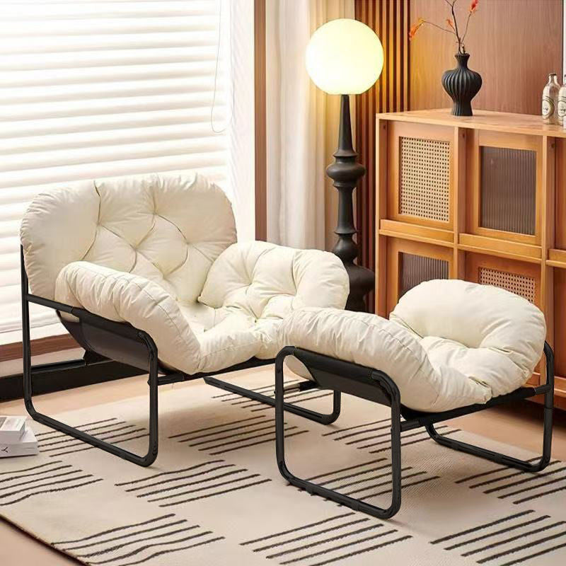 Ghế Sofa Đơn Phong Cách Bắc Âu  Da Chống Xước Cao Cấp  Lõi Bông Mềm Mại  Thiết Kế Cong Êm Ái