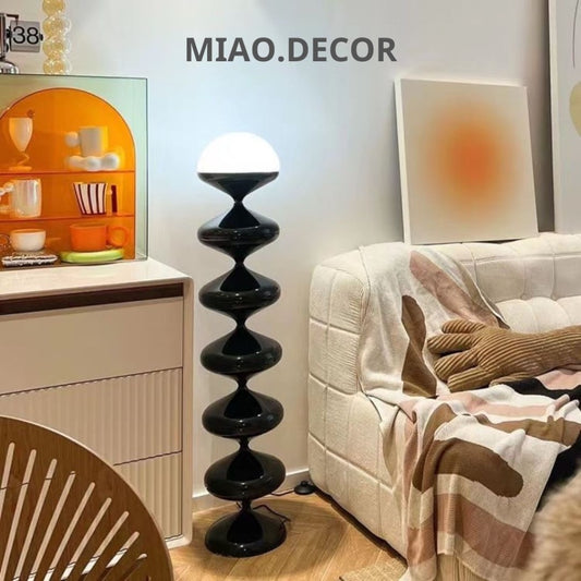SẴN Trắng Đèn cây Đứng đèn sàn Bauhaus kết hợp nhiều hình Bầu Dục Thân Lượn Sóng