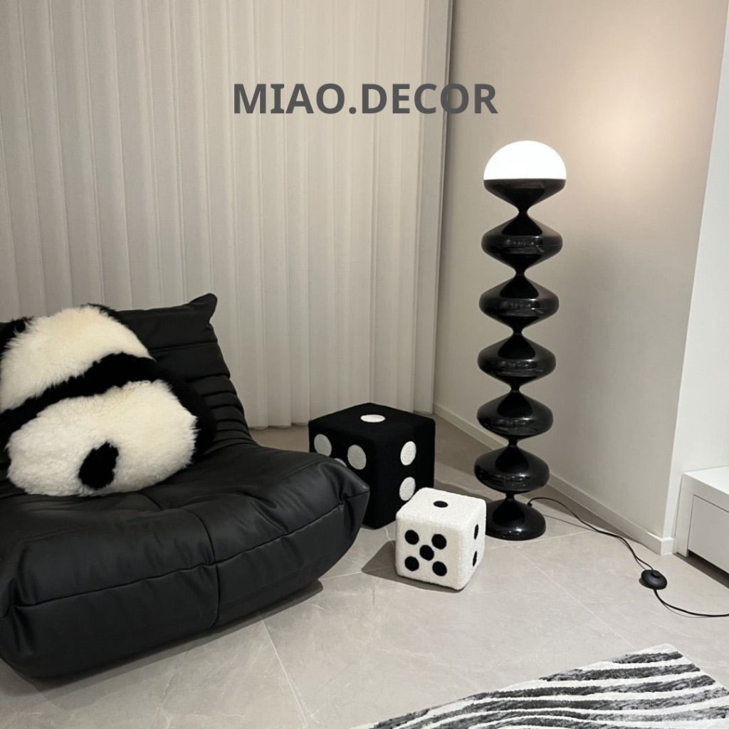 SẴN Trắng Đèn cây Đứng đèn sàn Bauhaus kết hợp nhiều hình Bầu Dục Thân Lượn Sóng