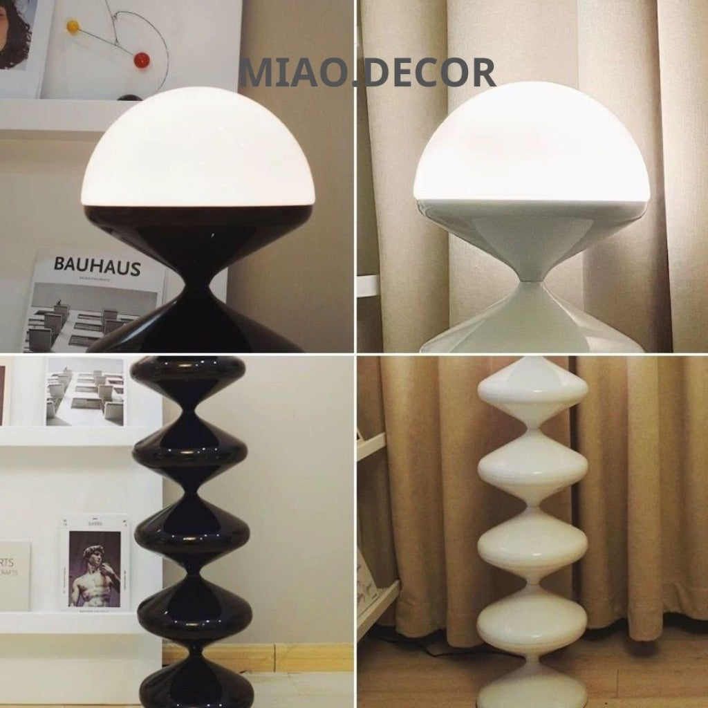 SẴN Trắng Đèn cây Đứng đèn sàn Bauhaus kết hợp nhiều hình Bầu Dục Thân Lượn Sóng
