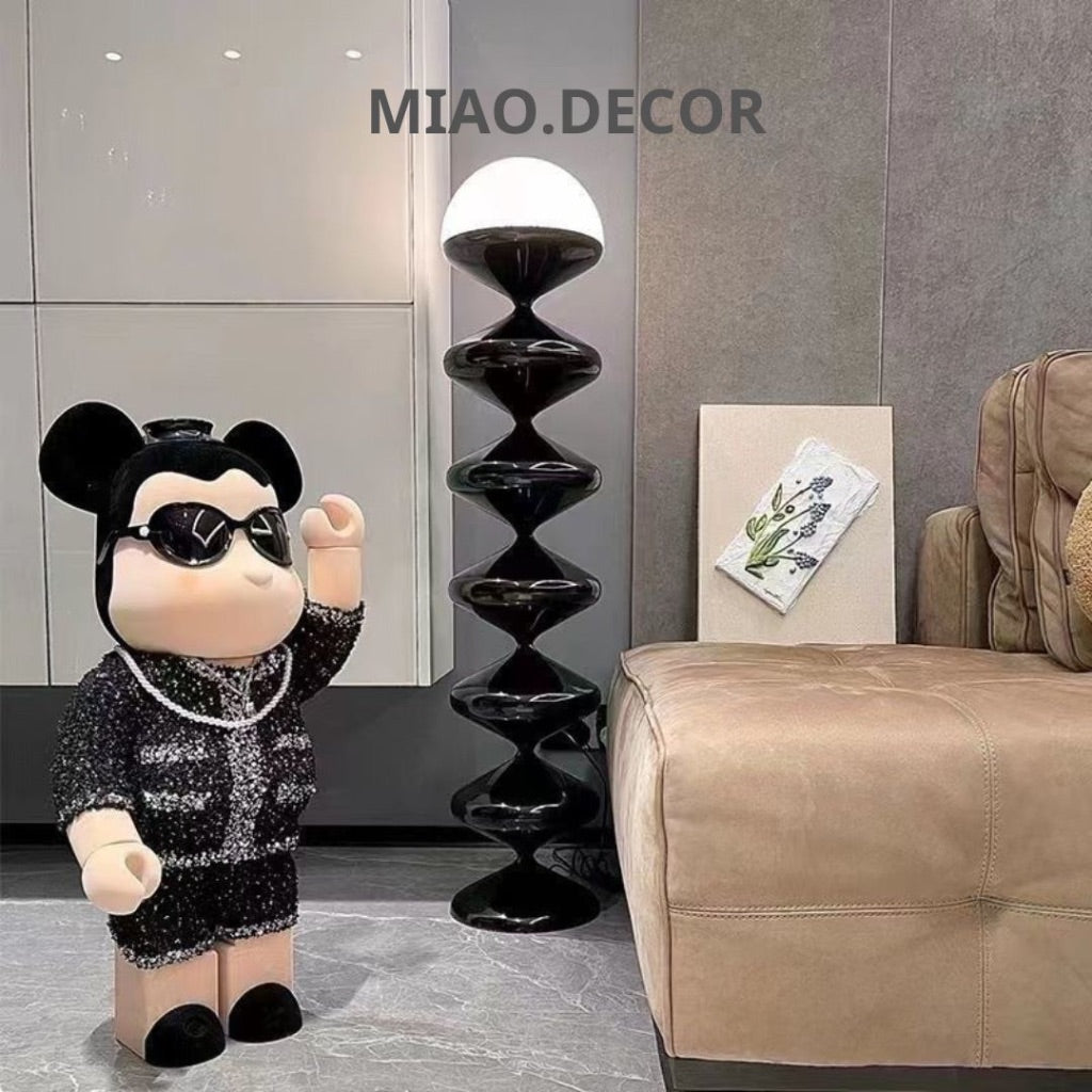 SẴN Trắng Đèn cây Đứng đèn sàn Bauhaus kết hợp nhiều hình Bầu Dục Thân Lượn Sóng