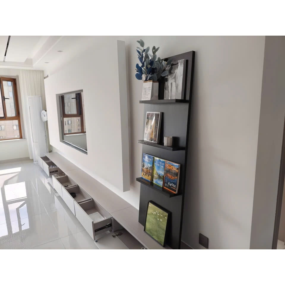Kệ Tạp Chí Vuông, Kệ Trưng Bày Trang Trí Tựa Tường - Gỗ MDF 15mm chống Mọt Đa Năng KIKO - KS 1129