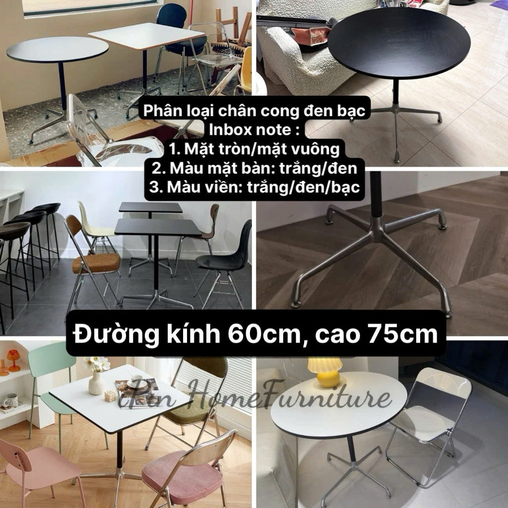 CÓ SẴN- Bàn tròn Eames thiết kế hiện đại cao cấp phong cách Bắc Âu VIDEO TỰ QUAY