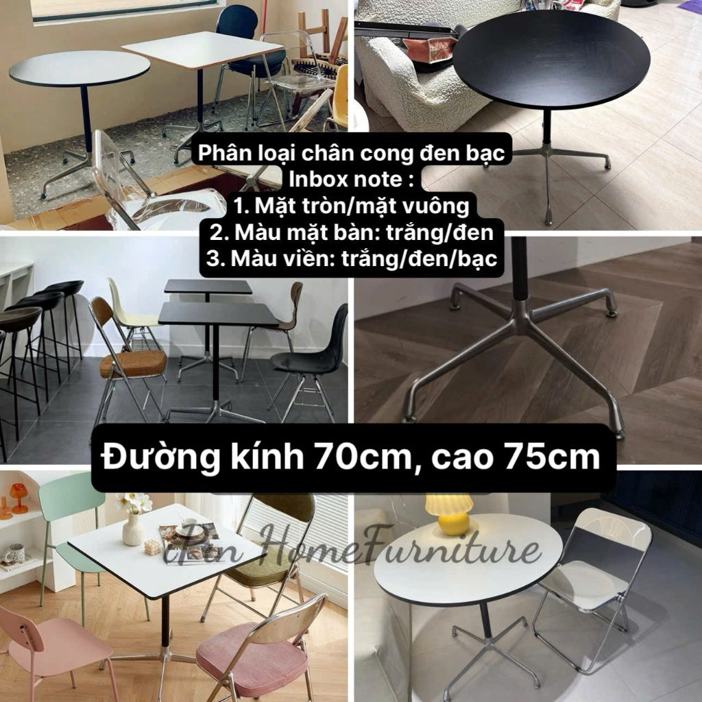 CÓ SẴN- Bàn tròn Eames thiết kế hiện đại cao cấp phong cách Bắc Âu VIDEO TỰ QUAY
