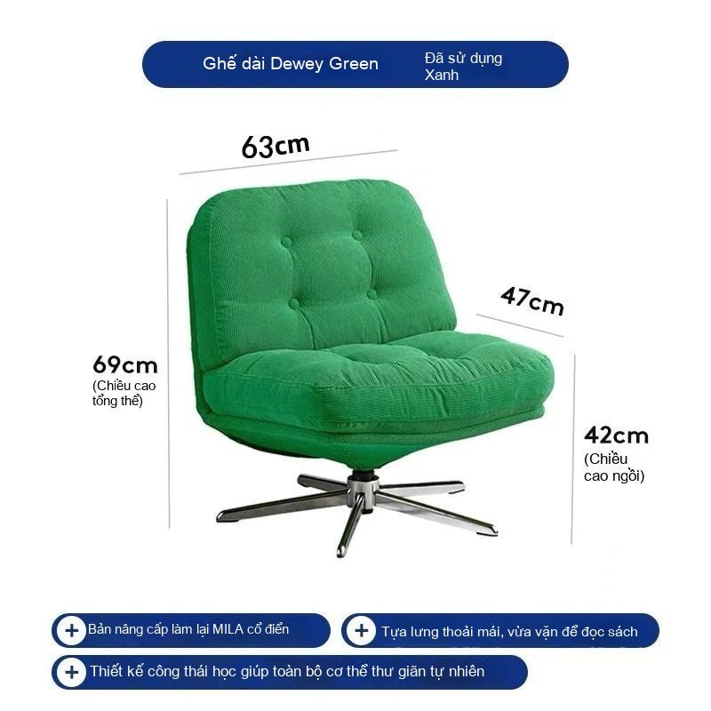 Ghế Sofa Nhỏ Mới Dewey Ringer Ghế Giải Trí Xoay Được Phòng Khách Căn Hộ Nhỏ Ghế Đơn