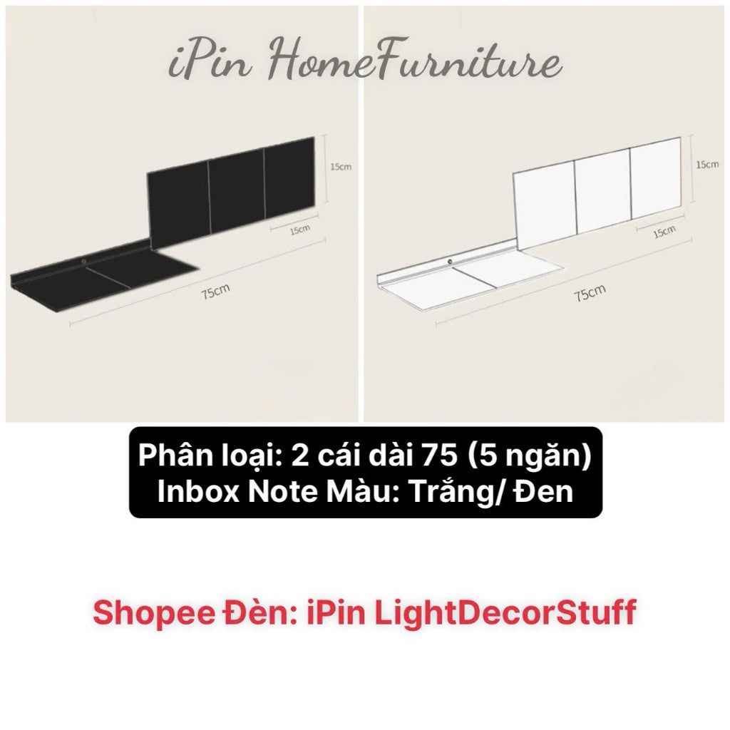 Kệ giá gắn tường phong cách tối giản, kệ đựng đồ gấp mở tùy ý hiện đại ins KÈM ẢNH THẬT