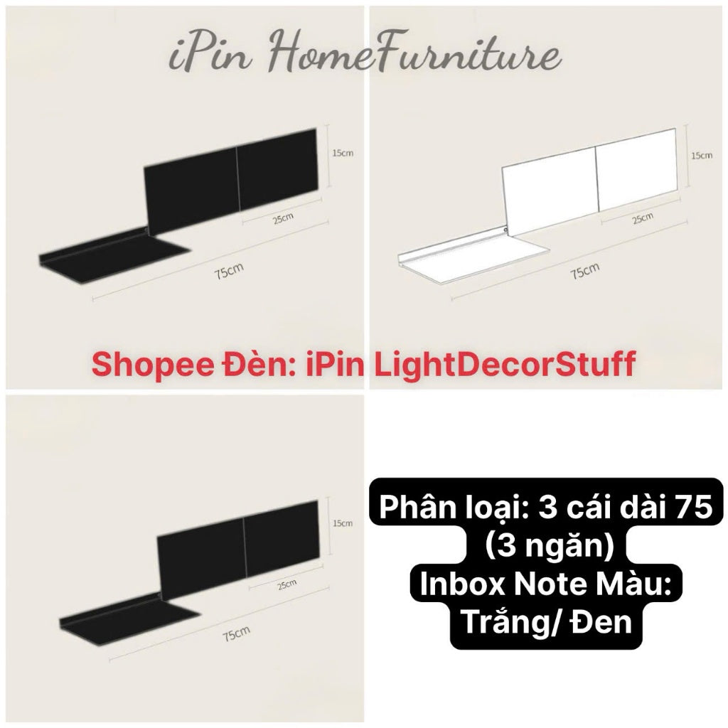 Kệ giá gắn tường phong cách tối giản, kệ đựng đồ gấp mở tùy ý hiện đại ins KÈM ẢNH THẬT