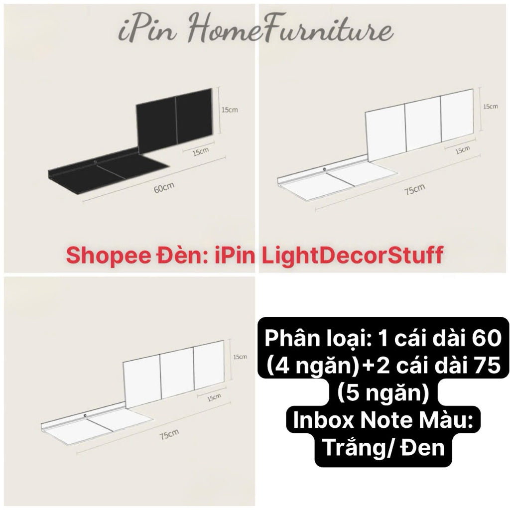 Kệ giá gắn tường phong cách tối giản, kệ đựng đồ gấp mở tùy ý hiện đại ins KÈM ẢNH THẬT