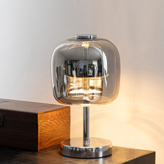 Đèn bàn đèn LED decor phòng khách phòng ngủ lồng thủy tinh phong cách tối giản