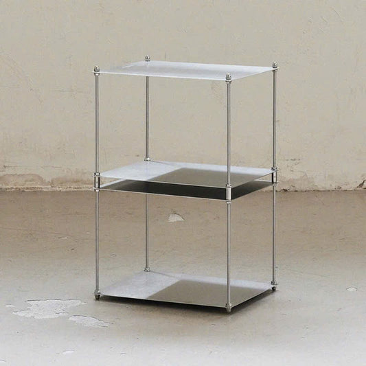 Kệ thép không rỉ tối giản cao cấp, kệ inox phong cách công nghiệp hiện đại