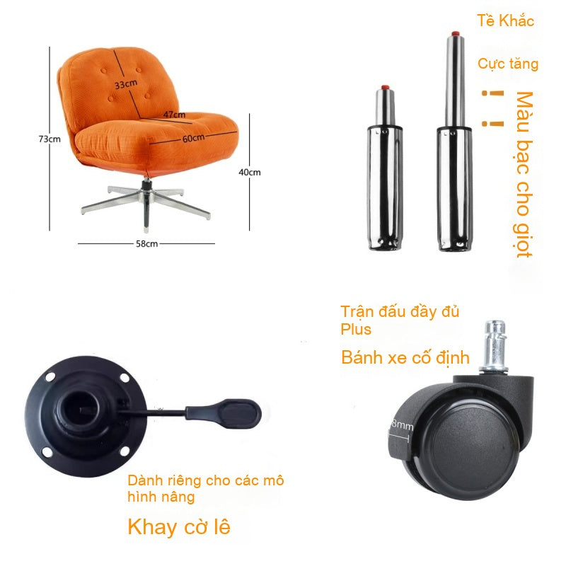 Ghế Sofa Nhỏ Mới Dewey Ringer Ghế Giải Trí Xoay Được Phòng Khách Căn Hộ Nhỏ Ghế Đơn